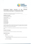 Confirmed Public minutes of the Climate Committee meeting on 12 September 2024. preview