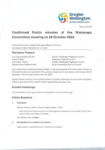 Confirmed Public minutes of the Wairarapa Committee meeting on 29 October 2024 preview