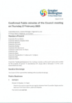 Confirmed Public minutes of the Council meeting on Thursday 27 February 2025 preview