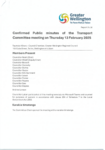 Confirmed Public minutes of the Transport Committee meeting on Thursday 13 February 2025 preview