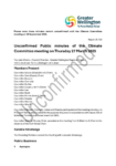 Unconfirmed Public minutes of the Climate Committee meeting on 27 March 2025 preview