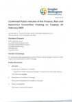 Confirmed Public minutes of the Finance, Risk and Assurance Committee meeting on Tuesday 25 February 2025 preview
