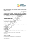 Unconfirmed Public minutes of the Transport Committee - Regional Public Transport Plan 2025 hearing on 6 and 7 May 2025 preview