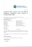 Confirmed Public minutes of the CDEM Group meeting on Tuesday 18 March 2025 preview