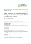 Public minutes of the Transport Committee - Wellington Regional Public Transport Plan 2025-35 Hearing on 6 and 7 May 2025 preview