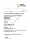 Unconfirmed Public minutes of the Transport Committee meeting on 10 June 2025 preview