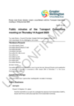 Unconfirmed Public minutes of the Transport Committee meeting on 14 August 2025 preview