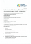 Confirmed Public minutes of the FRAC meeting on Tuesday 19 August 2025 preview
