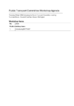 Public Transport Committee Workshop Agenda  30 April 2026 preview
