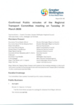 Confirmed Public minutes of the Regional Transport Committee meeting on Tuesday 31 March 2026 preview