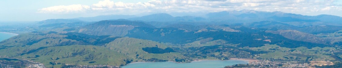 An aerial view of Porirua Harbour