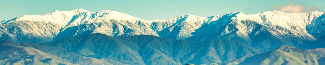 Wellington hills against a blue sky